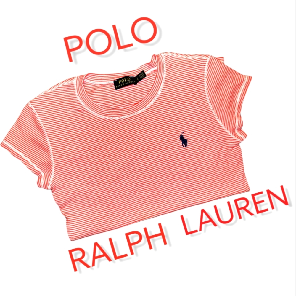 POLO Pink & White Striped Short Sleeve Shirt Size SP